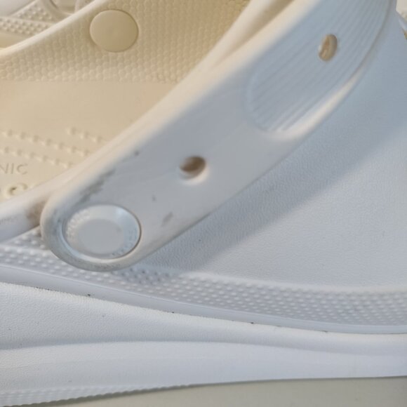 Crocs White Platform Classic Mega Crush Clogs‎ Women's 11 / Men's 9 - Picture 5 of 8